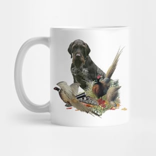 German Wirehaired Pointer with pheasant Mug